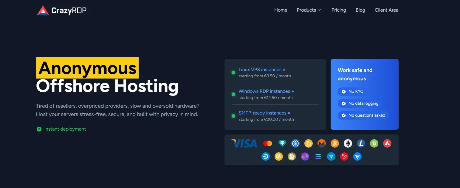 CrazyRDP, cyber kriminal, offshore hosting