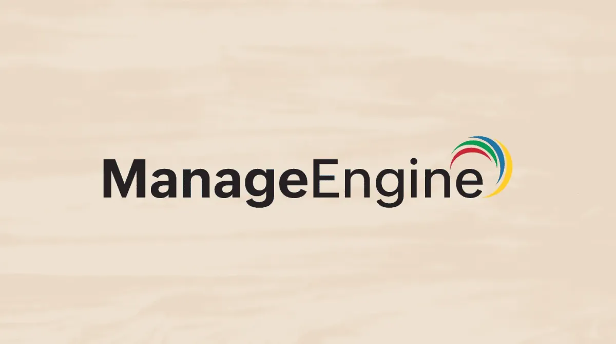 Zoho, ManageEngine, Logo, Wood background, blur