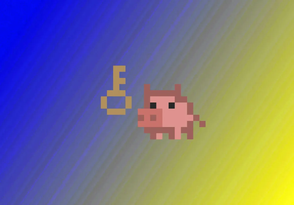 thrufflehog logo, blue yellow background