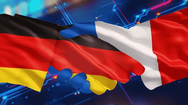 Njemacka, Francuska, rukovanje, zastava