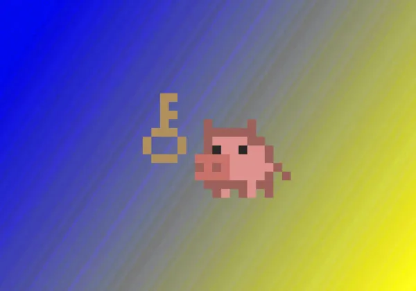 thrufflehog logo, blue yellow background